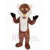 Rougeâtre marron Bande tigre Mascotte Costume Animal