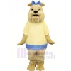 Bouledogue avec Jaune T-shirt Mascotte Les costumes