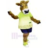 Gurt Vache avec vert T-shirt Mascotte Les costumes