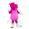 Rose Hippopotame dans Robe Mascotte Les costumes Dessin animé