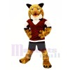 Fort marron Chat sauvage Mascotte Les costumes Animal
