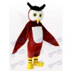 Costume de mascotte adulte brun hibou animal