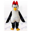 Pingouin de Cutie avec Bowknot rouge sur le Costume de mascotte adulte tête