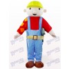 Costume rouge de mascotte de dessin animé de travailleur de maintenance de Bab