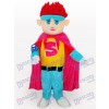 Costume de mascotte adulte de dessin animé de cheveux roux garçon
