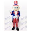 Costume de mascotte adulte de l'oncle Sam Cartoon