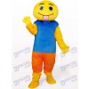 Costume de mascotte adulte poupée marron et bleu