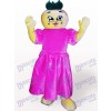 Costume de mascotte adulte Cartoon tête plate fille