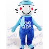 Costume de mascotte adulte de poupée ronde tête bleue