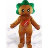 Costume de mascotte adulte fleur de feuille brun foncé