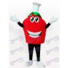 Costume de mascotte de fruits courts aux fraises rouges