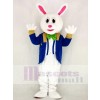 Marrant Pâques lapin avec Bleu Costume Mascotte Costume École