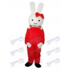 Costume adulte rouge de Pâques lapin mascotte de lapin Animal