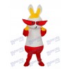Costume adulte de Pâques chapeau jaune lapin mascotte Animal