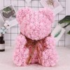 Rose rose pâle Ours en peluche Fleur Ours Meilleur cadeau pour la fête des mères, la Saint-Valentin, les anniversaires, les mariages et les anniversaires