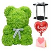 Rose verte Ours en peluche Fleur Ours Meilleur cadeau pour la fête des mères, la Saint-Valentin, les anniversaires, les mariages et les anniversaires