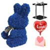 Bleu Lapin Rose Fleur Lapin Meilleur cadeau pour la fête des mères, la Saint-Valentin, les anniversaires, les mariages et les anniversaires