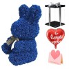 Bleu Lapin Rose Fleur Lapin Meilleur cadeau pour la fête des mères, la Saint-Valentin, les anniversaires, les mariages et les anniversaires