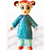 Mouton femelle en costume chinois traditionnel Costume de mascotte adulte animal