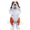 marron et blanc Bernard Chien Mascotte Les costumes Animal