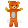 Orange Japonais Dessin animé Rilakkuma Ours Mascotte Costume