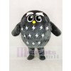 Mignonne Gris Hibou Mascotte Costume Dessin animé