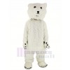 blanc Duveteux Polaire Ours Mascotte Costume