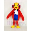 Jaune Tête rouge Cygne Oiseau Mascotte Costume École