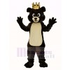 Foncé marron roi Ours Mascotte Costume Animal