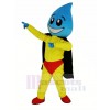 L'eau Laissez tomber Superman avec Noir Cap Mascotte Costume