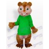 Costume de mascotte adulte vert écureuil animal