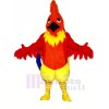 Marrant rouge Coq Mascotte Les costumes Dessin animé