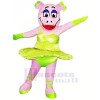 Dansant Porc avec vert Jupe Mascotte Les costumes Animal