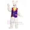 Lapin avec gilet violet Costumes mascotte Lapin Animal