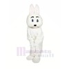 blanc Géant lapin Mascotte Les costumes Dessin animé