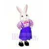 Dame Pâques lapin Mascotte Les costumes Dessin animé