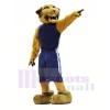 sport Chat sauvage Avec Bleu Costume Mascotte Les costumes Animal