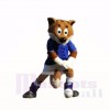 Bleu Football Renard Costumes De Mascotte Dessin animé