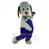 Gris Chien avec rouge Nez Mascotte Les costumes Animal