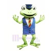 La grenouille avec Bleu Gilet Mascotte Les costumes