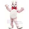 Rose lapin avec Bowknot Mascotte Les costumes Animal