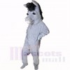 Souriant Gris Âne Costumes De Mascotte Dessin animé