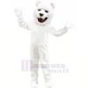 blanc Polaire Ours Mascotte Les costumes Adulte