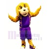 sport Chien avec Violet Costume Mascotte Les costumes Animal