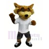 Renard avec blanc T-shirt Mascotte Les costumes Animal