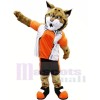 Lynx avec Orange Costume Mascotte Les costumes Animal