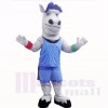sport Poids léger Cheval avec Bleu Chemise Costumes De Mascotte École