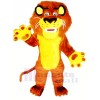 Des sports Jaune Lion Mascotte Les costumes Dessin animé