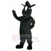 Noir Mustang Cheval Mascotte Costume Animal