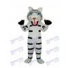 Noir et blanc Mascotte de tigre Costume adulte Animal